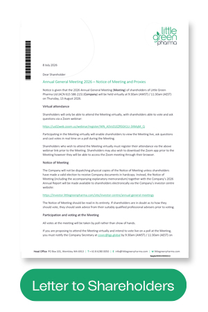 Letter to Shareholders